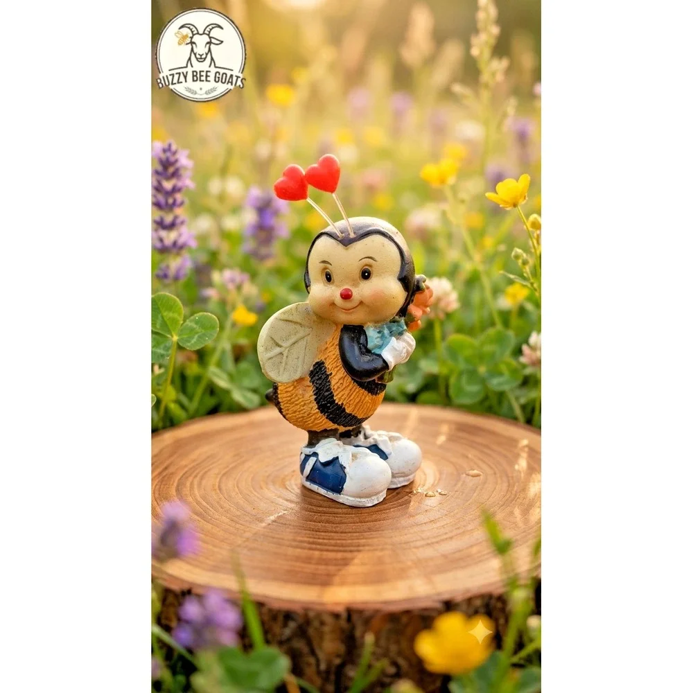 Vintage Resin Bumble Bee Figurine 2.5